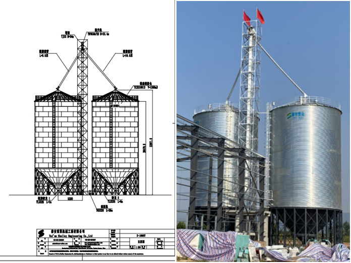 2-1000T Silo Project for Shanxi Kangyuantai Agricultural Science&Technology