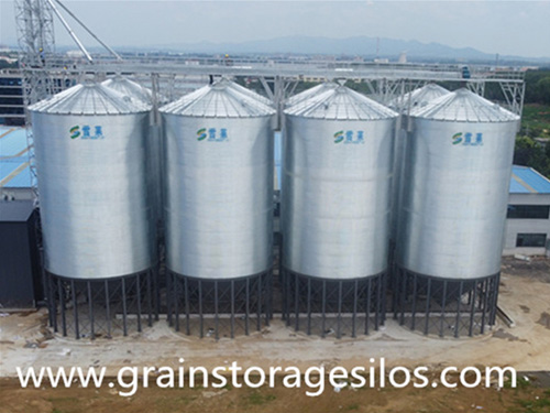 8-1000T soybeans storage steel silos project for large grain trading company in