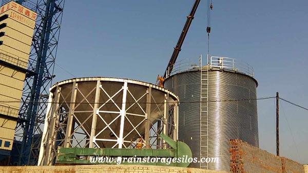 corn storage silo was been installed in shanxi province
