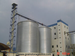 3sets 3500T Cement Flat bottom Galvanized Corn Storage Steel Silos For Dongbei Province