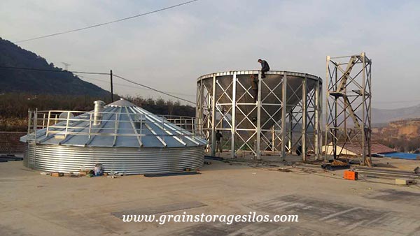 Corn Storage Silo?Was Being Installed in SHANXI Province