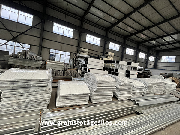 Inventory Display Of Steel Plate Warehouse Components