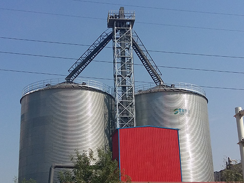 2-2000ton corn storage steel silo project in Hebei province, China