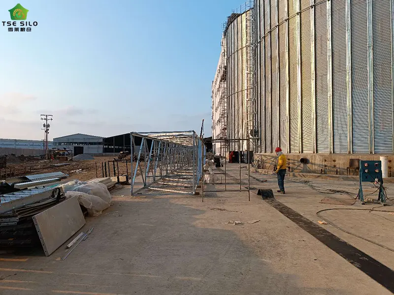 5000 Ton Flat Bottom Steel Silo Under Construction