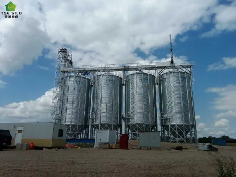 4-1200 Ton Steel Grain Silos