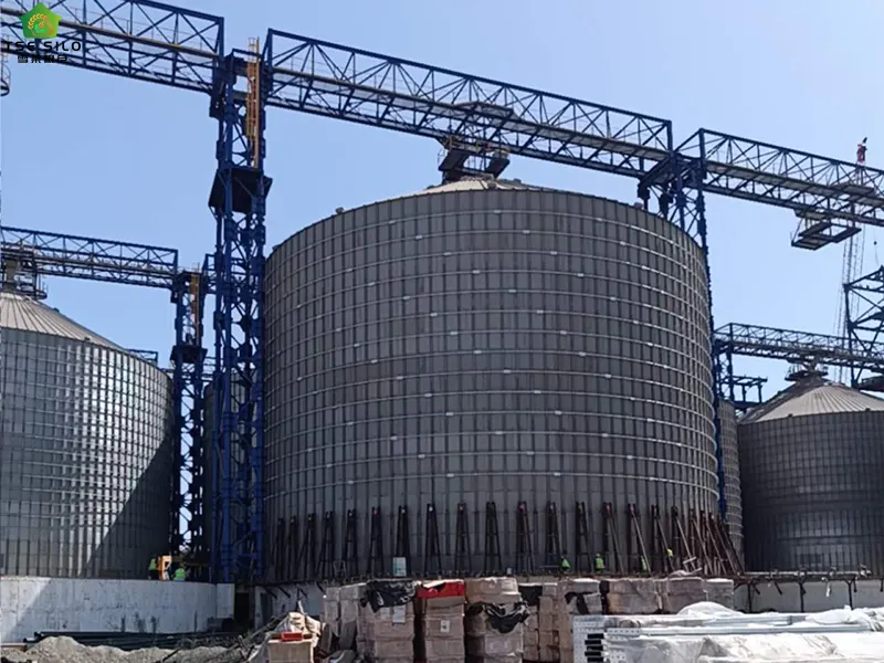 Large Steel Silo Under Installation