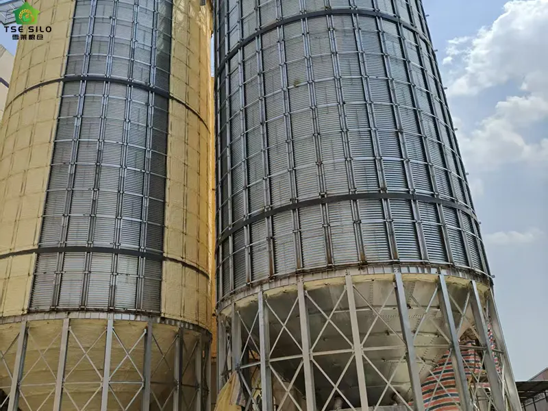 Installation of Insulation System for Grain Steel Silos