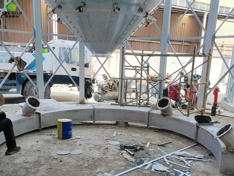 Installation of Ventilation System for Grain Steel Silos Installation of Ventilation System for Grain Steel Silos