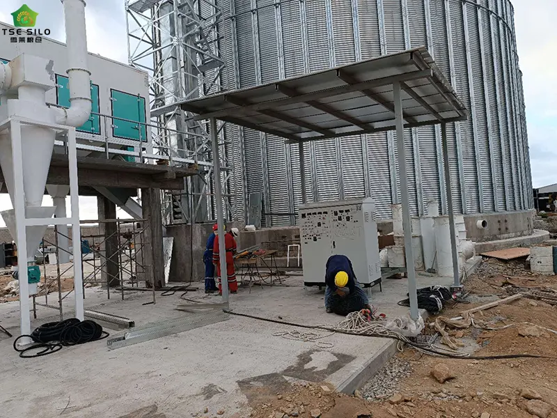 Installation of Supporting Facilities for Flat-Bottomed Steel Silos
