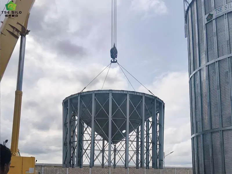 Conical Bottom Steel Silo Base Installation