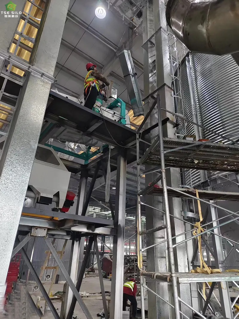 Grain Steel Silo Intelligent Ventilation System Installation Grain Steel Silo Intelligent Ventilation System Installation