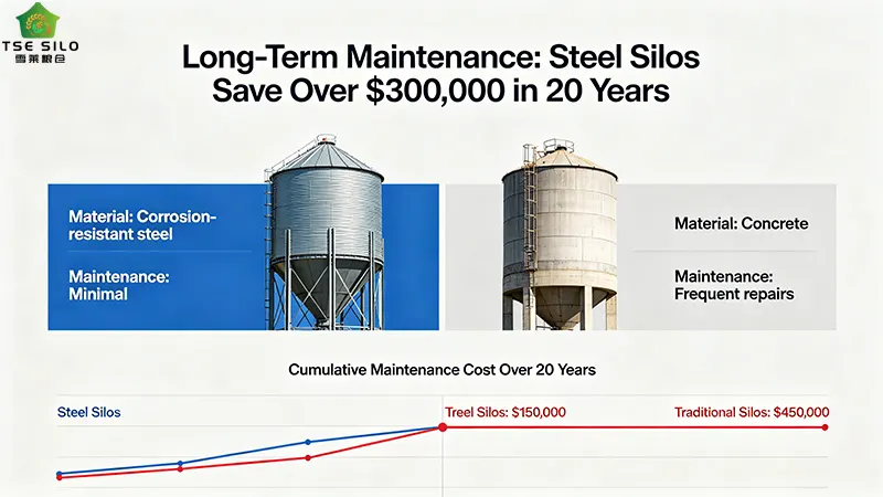 Long-Term Maintenance: Steel Silos Save Over $300,000 in 20 Years