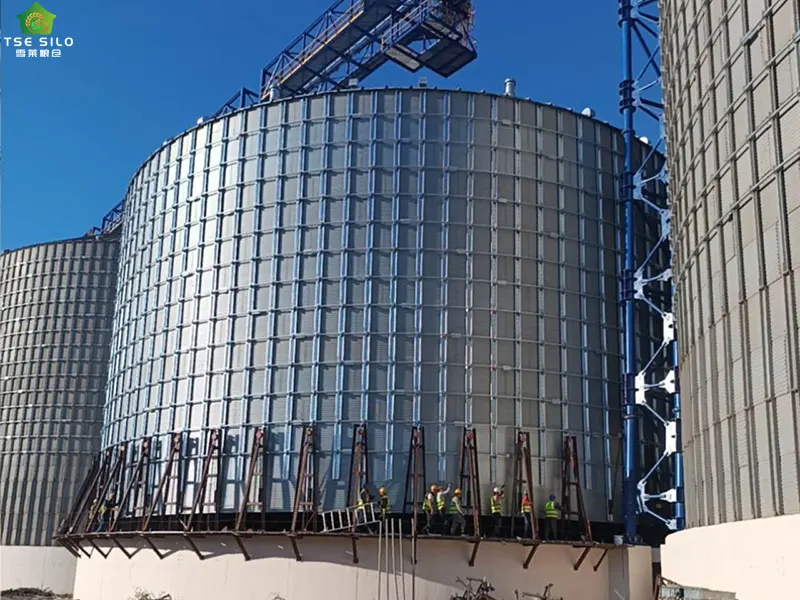 Construction of Large Spiral Steel Silos