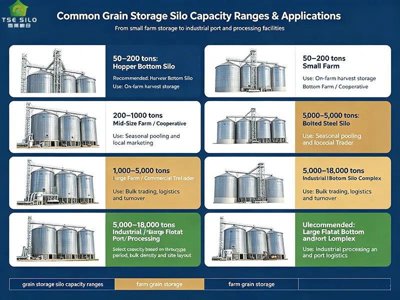 grain storage silo capacity ranges grain storage silo capacity ranges